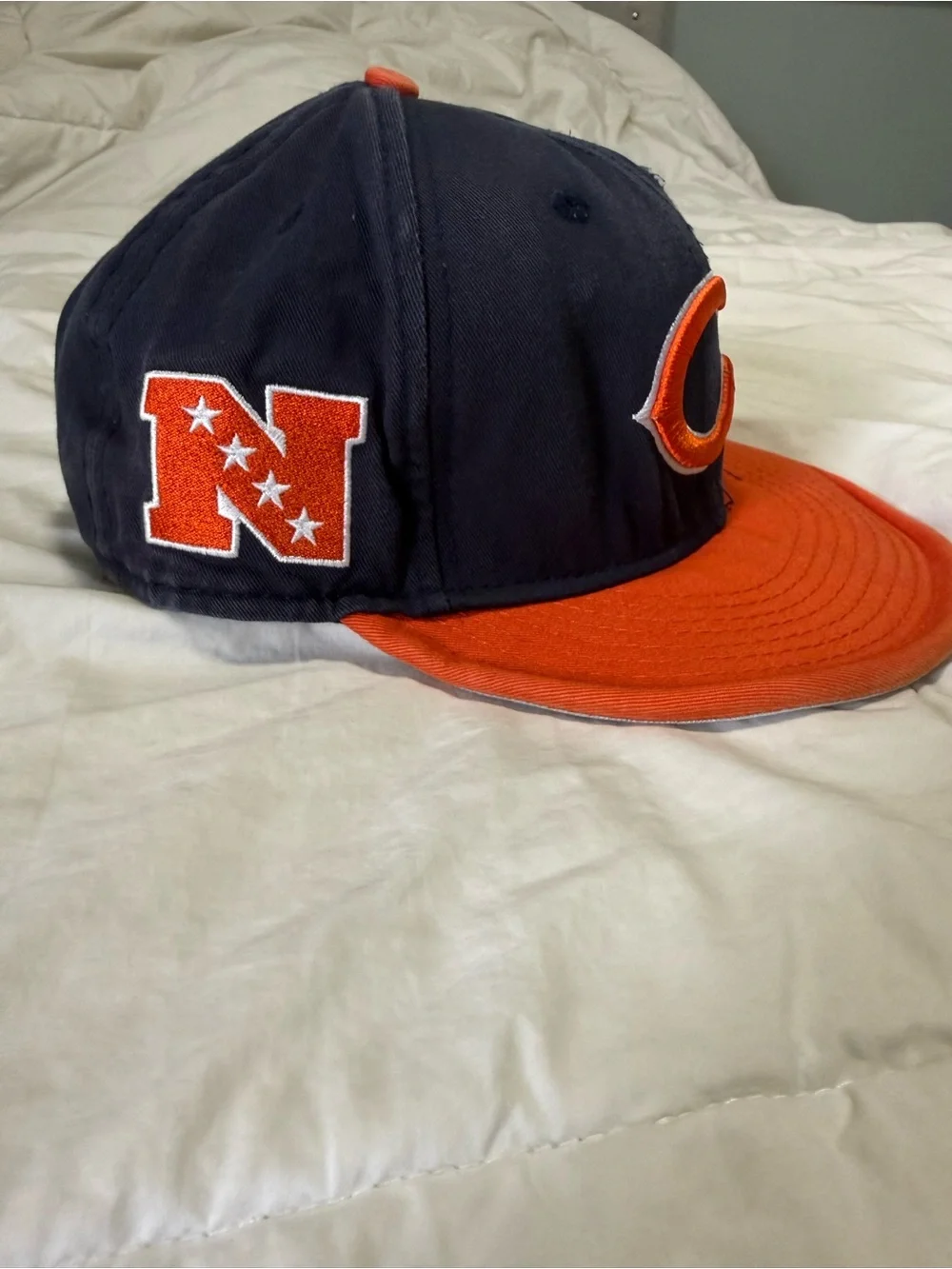 New Era men’s Navy and Orange Snapback with 'C' Logo